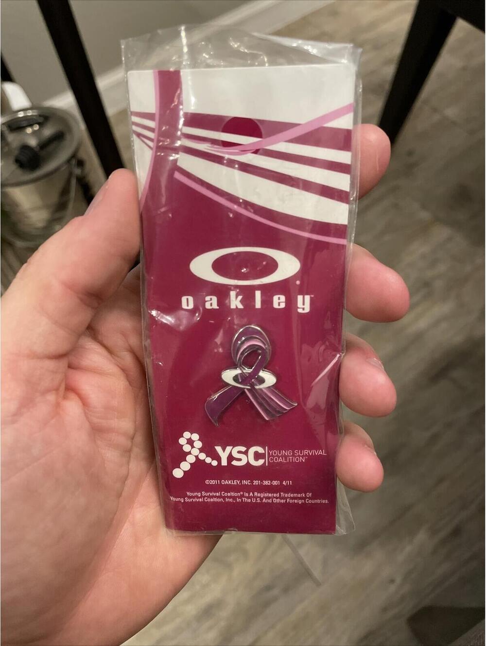 oakley breast cancer pin